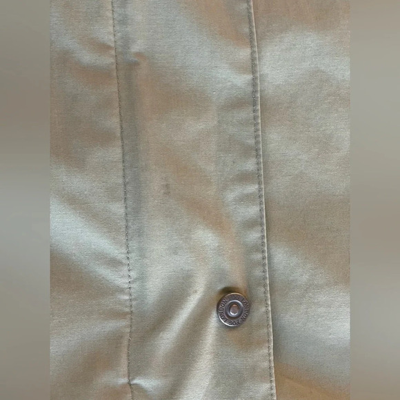 London Fog Light Green Women’s Trench Coat Detachable Hood Medium Raincoat Long - Picture 11 of 12